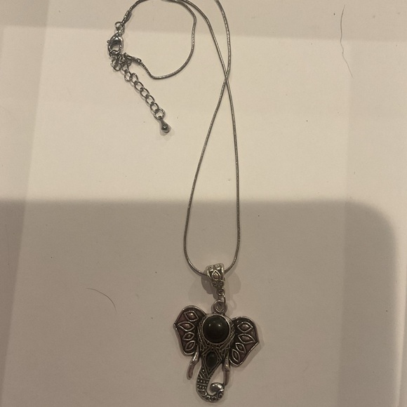 Silver Elephant Pendant Necklace - Picture 3 of 5